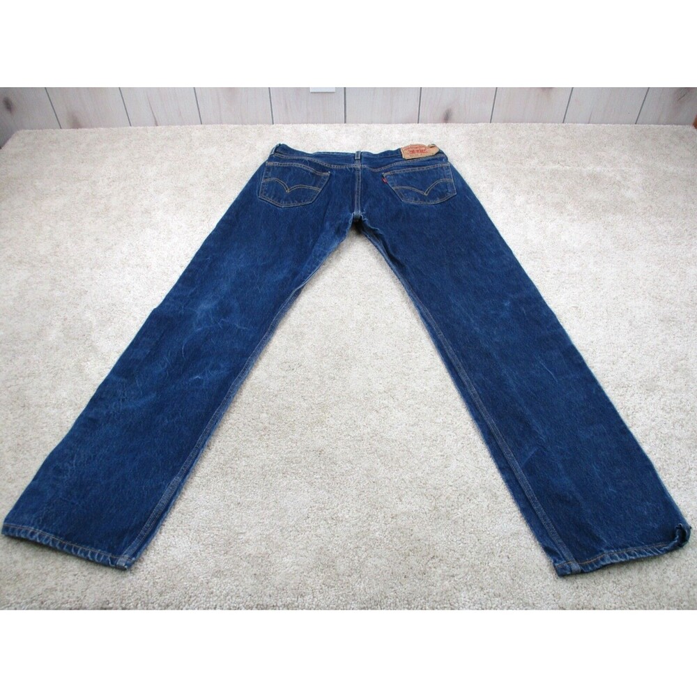 Levis 501xx Jeans Mens 36 Blue Denim Straight Leg Button Fly Cotton Casual 36x33 - Picture 1 of 16